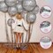 4E's Novelty 6 PCS Silver 22 Inch Disco Balloons – Quick-Inflate Foil Decor Balloon Kit – Bachelorette, 70s Disco Party Decorations, Groovy Decor, Iridescent Bright Shining Balloons